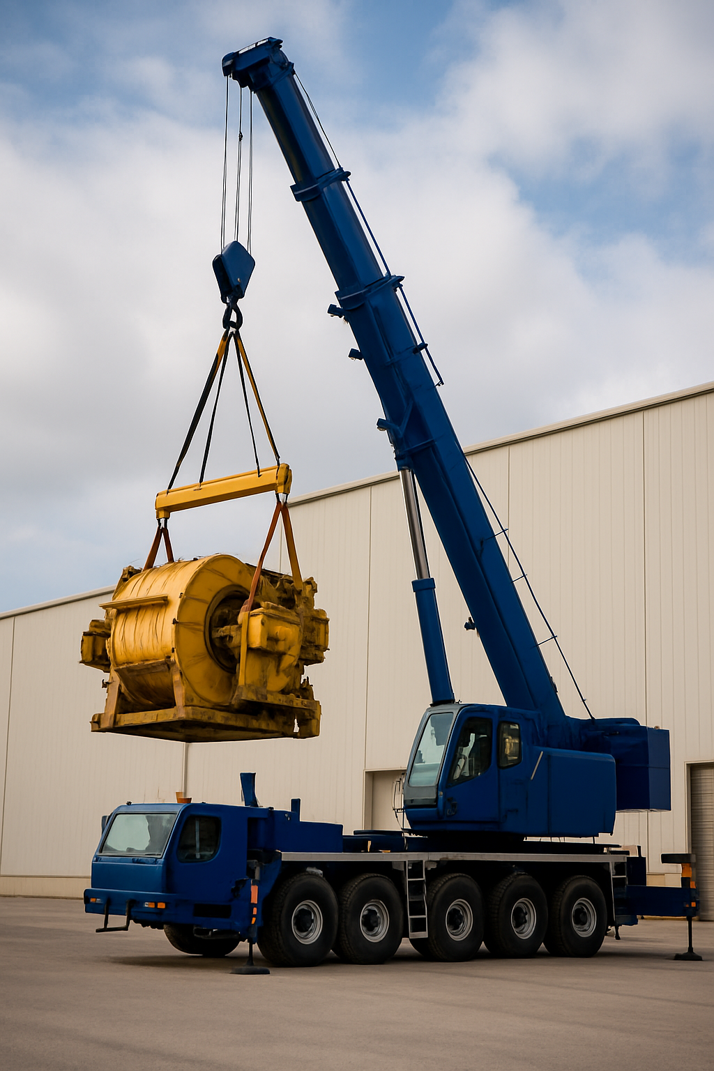 Industrial heavy equipment rigging